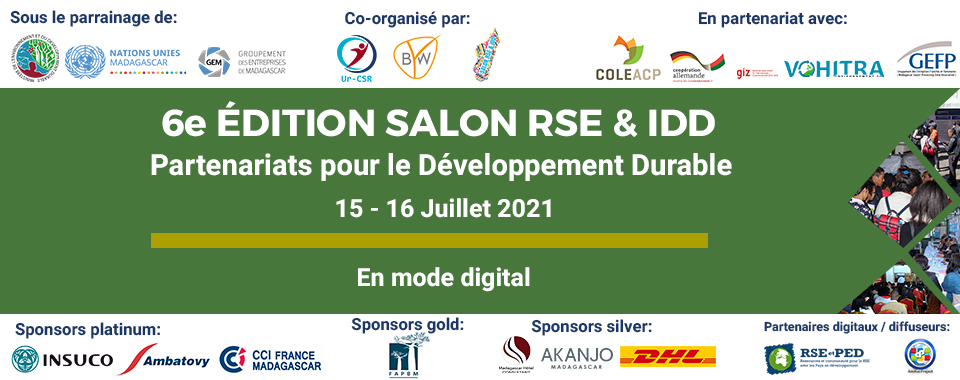 Lire la suite à propos de l’article 6ème salon sur la RSE et les IDD (digital) les 15 et 16 juillet 2021 – Madagascar
